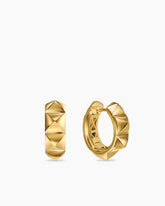 Pyramid Hoop Earrings in 18K Yellow Gold, 18.7mm